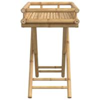 Dienbladtafel inklapbaar 60x40x68 cm bamboe - thumbnail