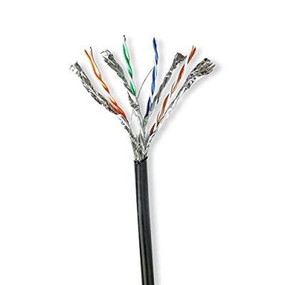 Netwerk Kabel Rol | CAT7 | Solid | S/FTP | Koper | 100.0 m | Buitenshuis | Rond | PE | Zwart Netwerk Kabel Rol | CAT7 | Solid | S/FTP | Koper | 100.0 m | Buitenshuis | Rond | PE | Zwart