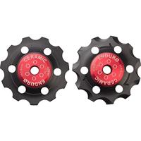 ENDURO BEARINGS Jockey wheel set zero ceramic - shimano - 11 speed - red - thumbnail