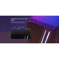 Aerocool streak midi tower behuizing (zwart | 3x usb-a | rgb | window) - thumbnail