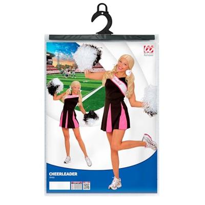 Cheerleader jurkje zwart/roze