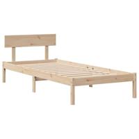 Bedframe zonder matras massief grenenhout 90x200 cm - thumbnail