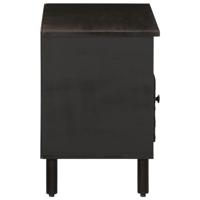 Tv-meubel 80x33x46 cm massief mangohout zwart - thumbnail