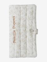 Hoes van katoenen gaas voor familiealbum beige, bedrukt - thumbnail