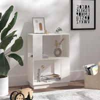 Boekenkast/kamerscherm 51x25x70 cm massief grenenhout wit - thumbnail