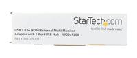 StarTech.com USB 3.0 Super Speed naar HDMI® Multi Monitor Adapter - Externe grafische kaart met 1 poort USB Hub - 1920x1200/ 1080p - thumbnail