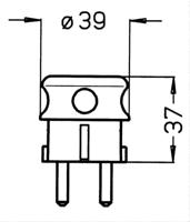 Kopp stekker kunststof RA IP20 haaks arctic wit - thumbnail
