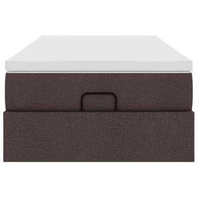 Ottoman bed met matras 90x200cm stof donkerbruin