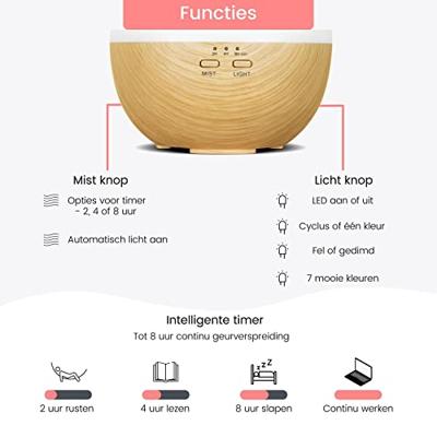 Oasis aroma diffuser met licht 300ml Oasis aroma diffuser met licht 300ml