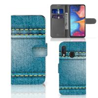 Samsung Galaxy A20e | Wallet Case | met Pasjes | Jeans - thumbnail