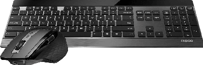 Rapoo 9900M Multi-mode Draadloze Combo Set Toetsenbord + Muis - Zwart