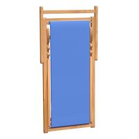 Ligstoel 56x105x96 cm teakhout blauw - thumbnail