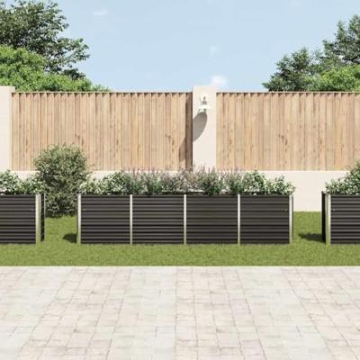 Plantenbak verhoogd 320x40x77 cm gegalvaniseerd staal antraciet
