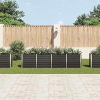 Plantenbak verhoogd 320x40x77 cm gegalvaniseerd staal antraciet - thumbnail
