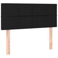 Boxspring met matras stof zwart 140x200 cm - thumbnail