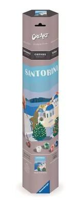 Ravensburger - CreArt Canvases 30x40 cm - Santorini - Schilderen op cijfers - Volwassene - Ontspannende en creatieve activiteit - 12 jaar - 23906 Ravensburger - CreArt Canvases 30x40 cm - Santorini - Schilderen op cijfers - Volwassene - Ontspannende en creatieve activiteit - 12 jaar - 23906