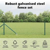 VidaXL Afrasteringspaal groen 10 x 0,4 m (19 x 19 mm gaas) - thumbnail