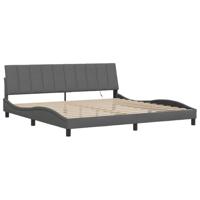 Bedframe zonder matras "Hanko" stof donkergrijs 200x200 cm - thumbnail