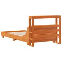 Bedframe zonder matras massief grenenhout wasbruin 90x190 cm - thumbnail