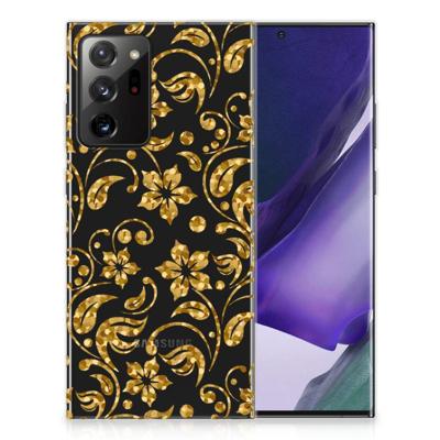 Samsung Galaxy Note20 Ultra | TPU Case | Gouden Bloemen Samsung Galaxy Note20 Ultra | TPU Case | Gouden Bloemen