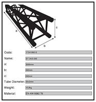 Duratruss DT 34/2 200 cm 2.0 meter - thumbnail