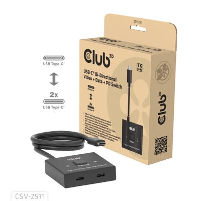 club3D CSV-2511 USB-C (USB 3.2 Gen 2) adapter Bidirectioneel bruikbaar, LED-weergave