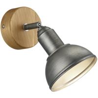 LED Wandspot Antiek Nikkel - E14 Fitting - Aluminium - 1-lichts - thumbnail