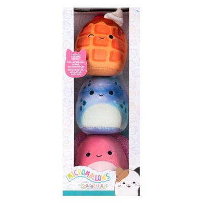 Jazwares Squishmallows knuffel pluche - micromallows auggie, weaver, zinx - 3dlg.