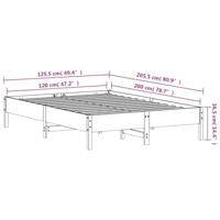 Bedframe massief grenenhout wasbruin 120x200 cm - thumbnail