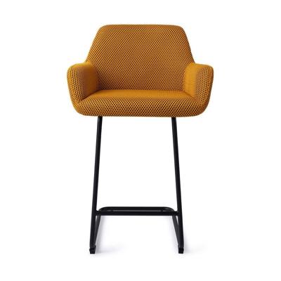 Jesper Home Barkruk 'Hiroo' Arch Black, kleur Groovy Garam (zithoogte 66cm)