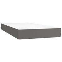 Boxspring met matras en LED kunstleer grijs 120x190 cm - thumbnail