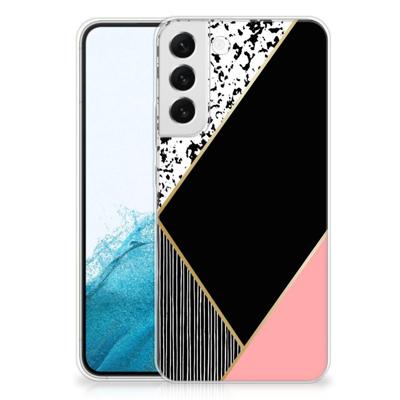 Samsung Galaxy S22 Plus | TPU Hoesje | Zwart Roze Vormen