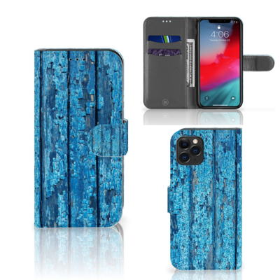 Apple iPhone 11 Pro | Book Style Case | Wood Blue Apple iPhone 11 Pro | Book Style Case | Wood Blue