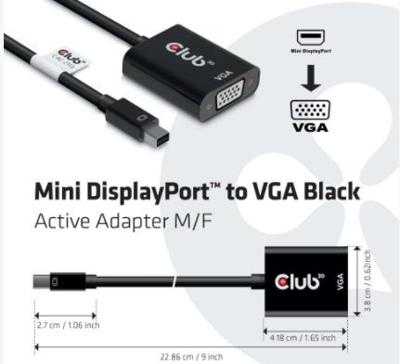 Club 3D mini displayport naar vga active adapter