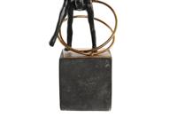 Decoratieve figuren DKD Home Decor Zwart Gouden Metaal Hars Modern (17 x 14 x 42,5 cm) - thumbnail