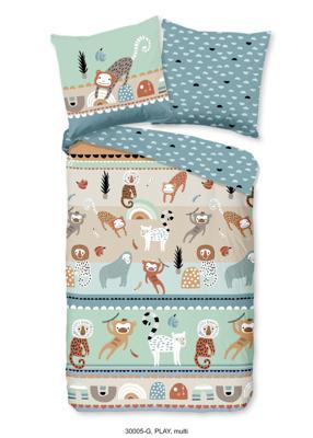 Good Morning Kinderdekbedovertrek "dieren" - Multi - (135x200 cm) - Katoen Good Morning Kinderdekbedovertrek "dieren" - Multi - (135x200 cm) - Katoen