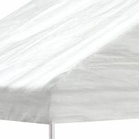 Prieel met dak 11,15x2,28x2,69 m polyetheen wit - thumbnail