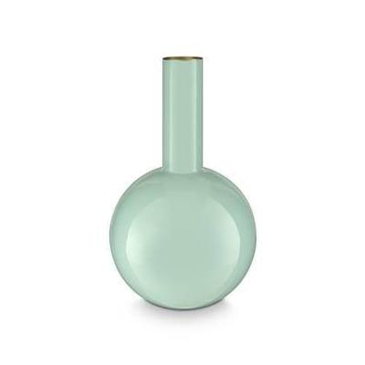 Pip Studio Vaas Metaal Medium Blauw 19x33cm