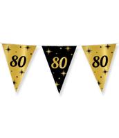 Classy Vlaggenlijn 80 Jaar Zwart/Goud (10m) - thumbnail