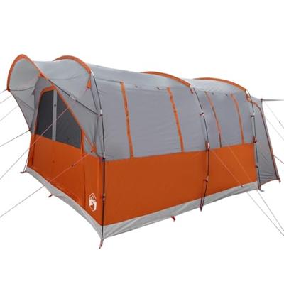 Autotent 4-persoons waterdicht grijs en oranje