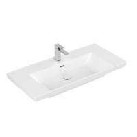 Wastafel Villeroy & Boch Subway 3.0 Met CeramicPlus 1 Kraangat Met Overloop 100x47x16.5 cm Stone White Villeroy & Boch - thumbnail