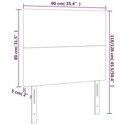 Hoofdborden 2 st 90x5x78/88 cm kunstleer wit - thumbnail