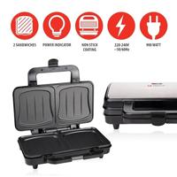 Alpina Switzerland 871125218206 Sandwich toaster Oververhittingsbeveiliging, Inklapbaar, Anti-aanbaklaag, Controlelampje Zwart - thumbnail