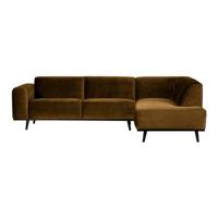 WOOOD Loungebank 'Statement' Rechts, kleur Honing Geel - thumbnail