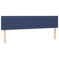 Hoofdbord LED 200x5x78/88 cm stof blauw - thumbnail
