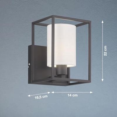 Fischer & Honsel Landelijke wandlampGilli witte kap - 30405