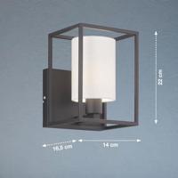 Fischer & Honsel Landelijke wandlampGilli witte kap - 30405 - thumbnail