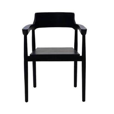 DÉJA Living - Tuinstoel - Zwart Teakhout - Zithoogte 47cm - Hazel