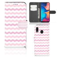 Samsung Galaxy A30 | Telefoon Hoesje | Waves Roze - thumbnail