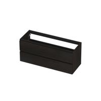 INK - Onderkast 2L Greeploos Houten Keerlijst Fineer - 1200x450x520 Mm - Matt Intens Black - thumbnail